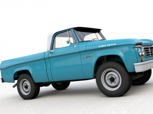 dodge power wagon single cab 1964 3D Модель