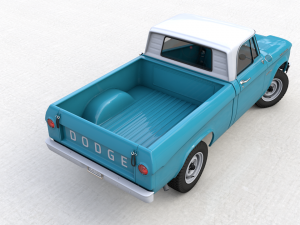 dodge power wagon single cab 1964 3D Модель