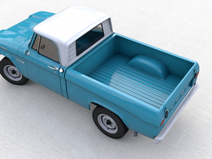 dodge power wagon single cab 1964 3D Модель