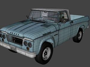dodge power wagon single cab 1964 3D Модель
