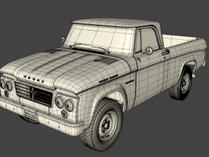 dodge power wagon single cab 1964 3D Модель