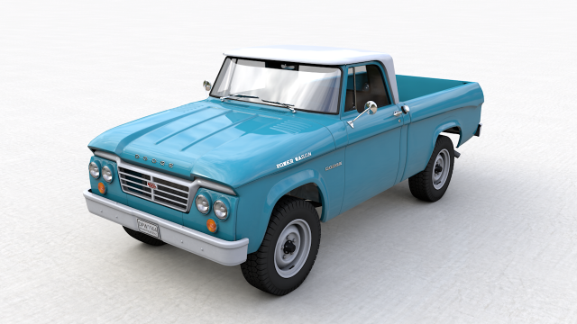 dodge power wagon single cab 1964 3D Модель .c4d .max .obj .3ds .fbx .stl .blend 