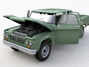 dodge power wagon crewcab 1964 3D Модель