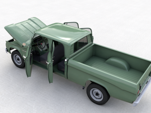 dodge power wagon crewcab 1964 3D Модель