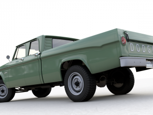 dodge power wagon crewcab 1964 3D Модель