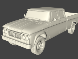 dodge power wagon crewcab 1964 3D Модель