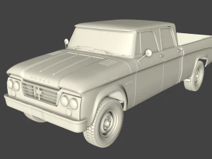 dodge power wagon crewcab 1964 3D Model