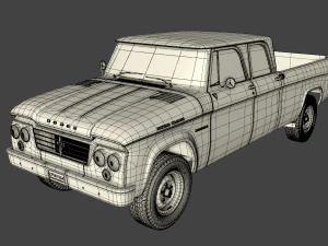 dodge power wagon crewcab 1964 3D Model
