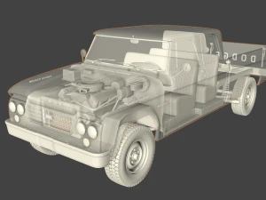 dodge power wagon crewcab 1964 3D Model
