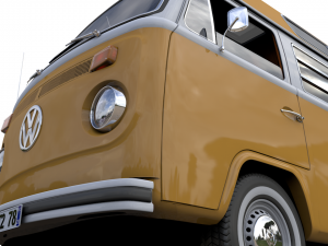 volkswagen t2 hight top safare camper 1974 Modelo 3D