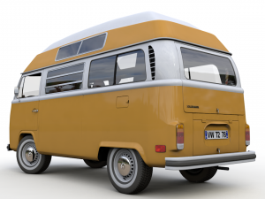 volkswagen t2 hight top safare camper 1974 Modelo 3D