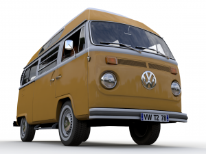 volkswagen t2 hight top safare camper 1974 Modelo 3D