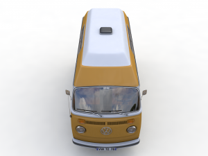 volkswagen t2 hight top safare camper 1974 Modelo 3D