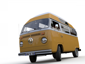 volkswagen t2 hight top safare camper 1974 Modelo 3D
