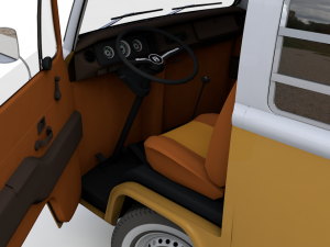 volkswagen t2 hight top safare camper 1974 Modelo 3D
