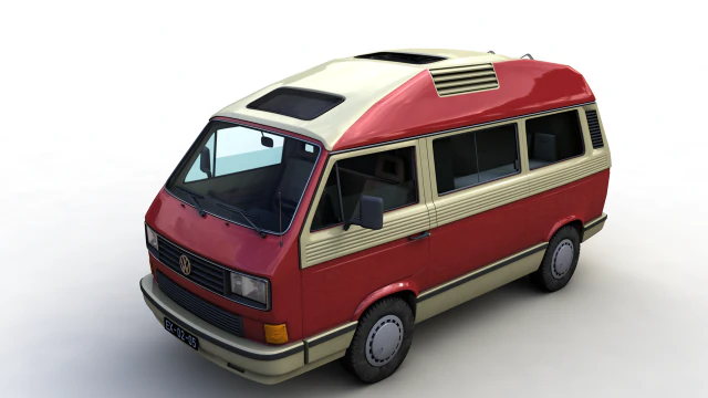 volkswagen t3 dehler profi camper 1989 3D Model .c4d .max .obj .3ds .fbx .stl .blend