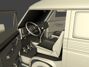 volkswagen t3 dehler profi camper 1989 3D Model