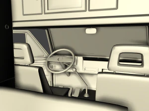 volkswagen t3 dehler profi camper 1989 3D Model