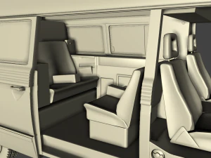volkswagen t3 dehler profi camper 1989 3D Model