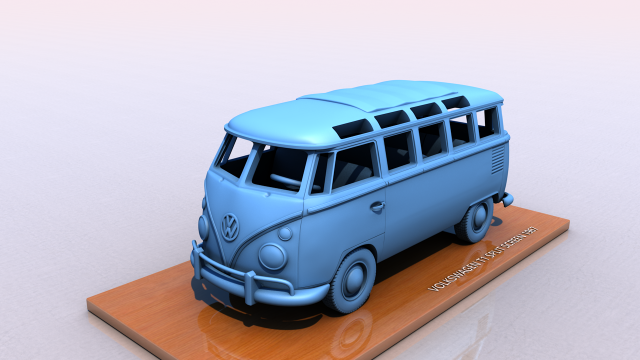 volkswagen t1 split screen 1967 3D Print Model .c4d .max .obj .3ds .fbx .stl .blend 