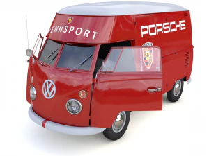volkswagen t1 rennsport porsche 1965 3D Model