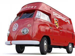 volkswagen t1 rennsport porsche 1965 3D Model