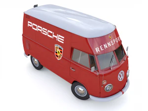 volkswagen t1 rennsport porsche 1965 3D Model