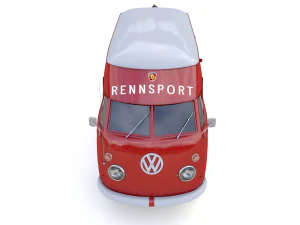 volkswagen t1 rennsport porsche 1965 3D Model
