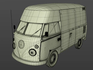 volkswagen t1 rennsport porsche 1965 3D Model