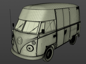 volkswagen t1 rennsport porsche 1965 Model 3D