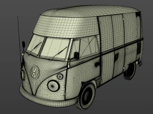 volkswagen t1 rennsport porsche 1965 3D Model
