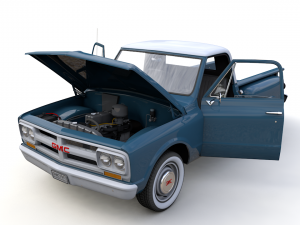 gmc c10 pickup stepside 1967 3D Model