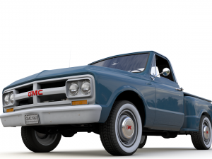 gmc c10 pickup stepside 1967 3D Model
