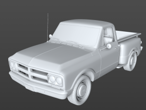 gmc c10 pickup stepside 1967 3D Model