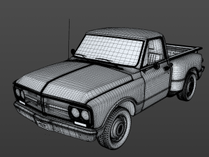 gmc c10 pickup stepside 1967 3D Model