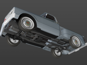 gmc c10 pickup stepside 1967 3D Model