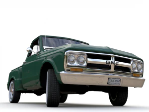gmc c10 pickup stepside 1968 3D Model