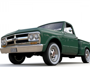 gmc c10 pickup stepside 1968 3D Model