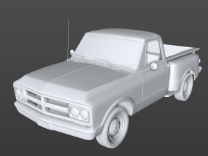 gmc c10 pickup stepside 1968 3D Model