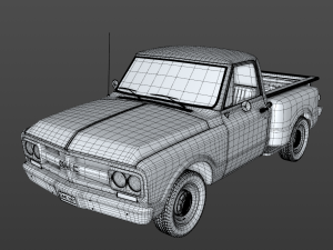 gmc c10 pickup stepside 1968 3D Model