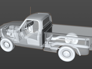 gmc c10 pickup stepside 1968 3D Model