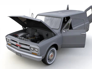 gmc panel truck 1967 3D Model