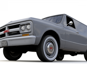 gmc panel truck 1967 3D 模型