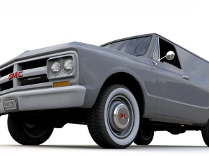 gmc panel truck 1967 3D Model
