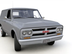 gmc panel truck 1967 3D Model