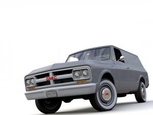 gmc panel truck 1967 3D 模型