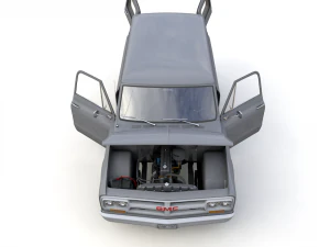 gmc panel truck 1967 3D Model