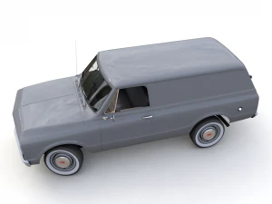 gmc panel truck 1967 3D Model