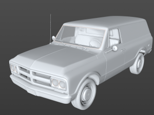 gmc panel truck 1967 3D 模型