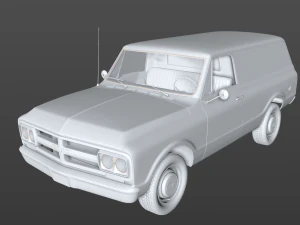 gmc panel truck 1967 3D Model